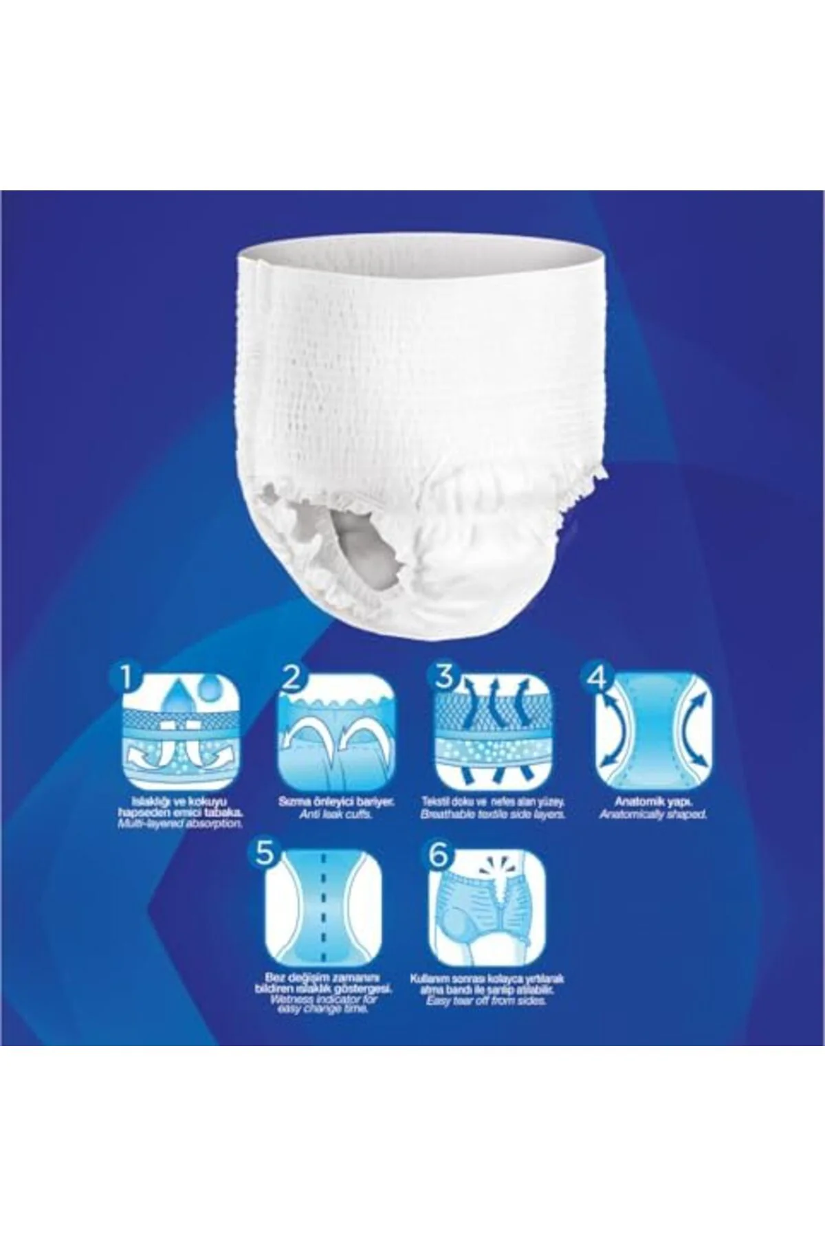 TTKTEKNOLOJİ Prosafe Emici Külot Büyük (L) 30 Adet KRK 395519