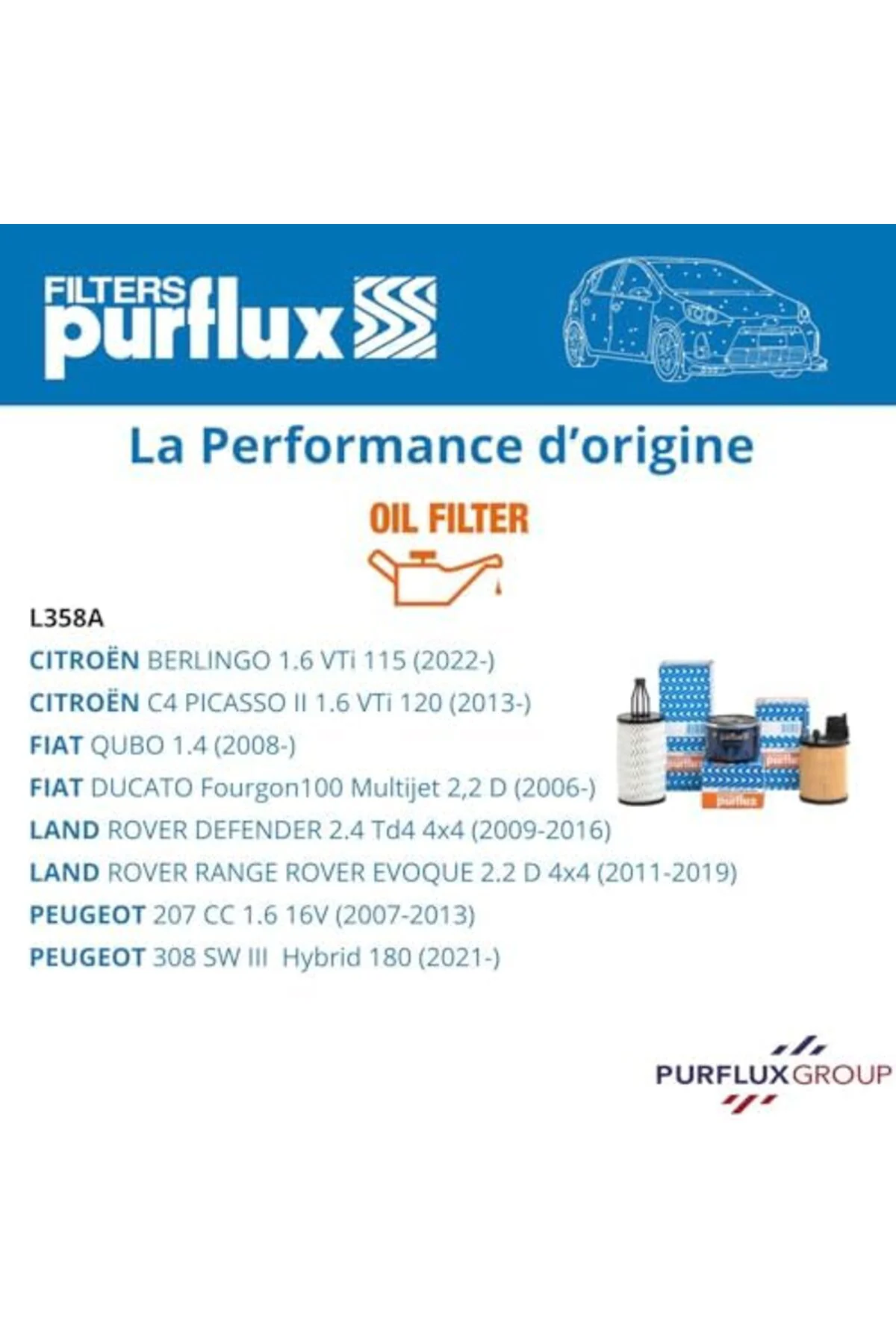 TTKTEKNOLOJİ Purflux Yağ Filtresi Focus 2.0 Tdci 04-11, Scudo 2.0