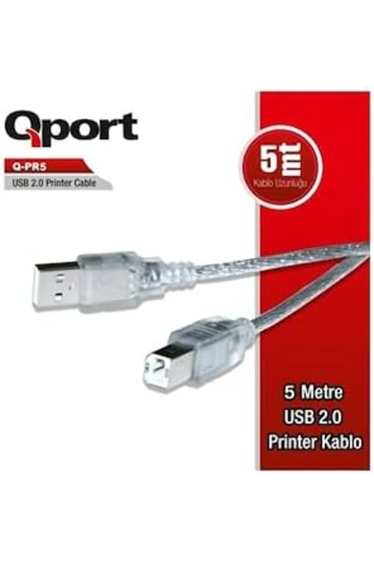 TTKTEKNOLOJİ Qport Q-PR5 USB 2.0 Yazıcı Kablosu 5 Metre TTKTEKNOL TTKTEKNOLOJİ Qport Q-PR5 USB 2.0 Yazıcı Kablosu 5 Metre TTKTEKNOL