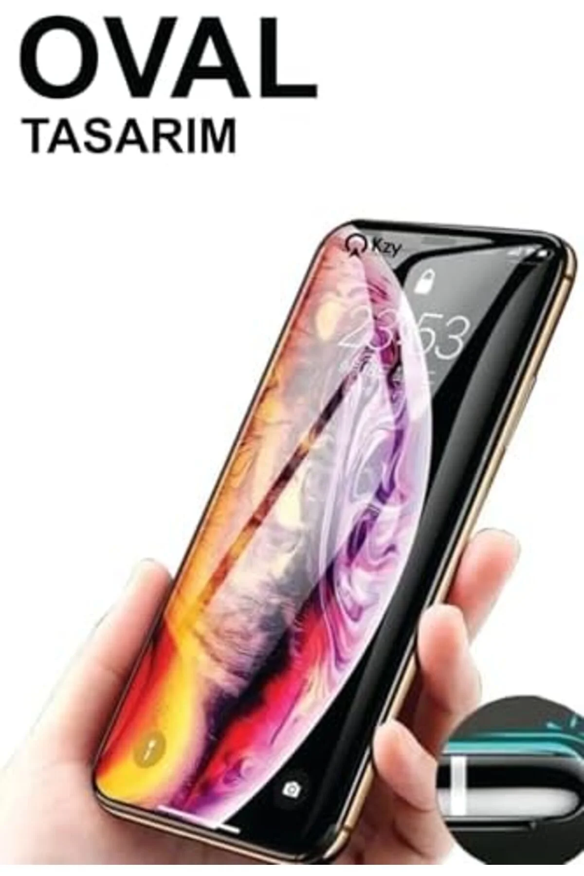 TTKTEKNOLOJİ Realme 6 ile uyumlu Tam Kaplayan 21D Temperli Ekran 