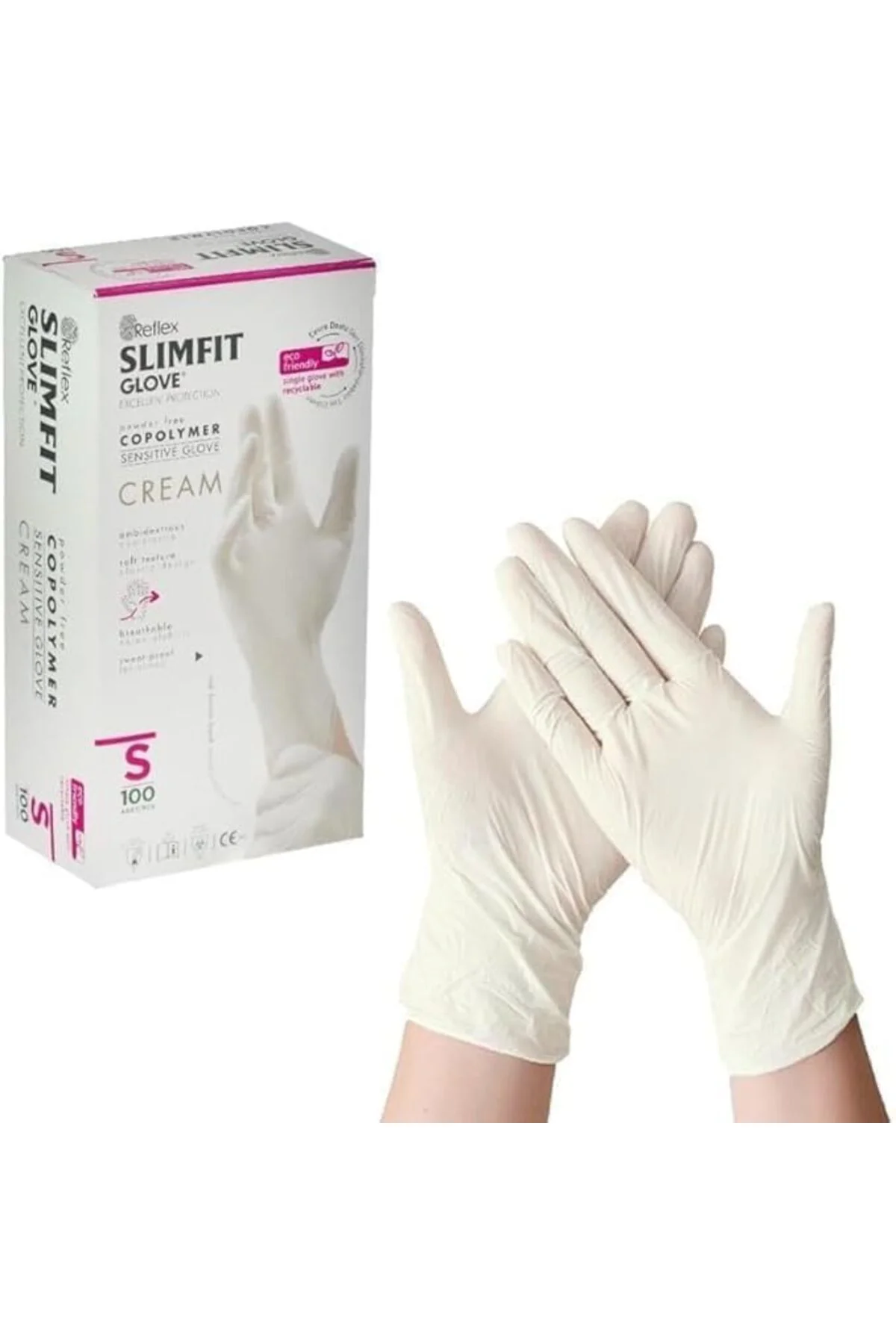 TTKTEKNOLOJİ Reflex Slimfit Copolymer Tek Kullanımlık Eldiven 100