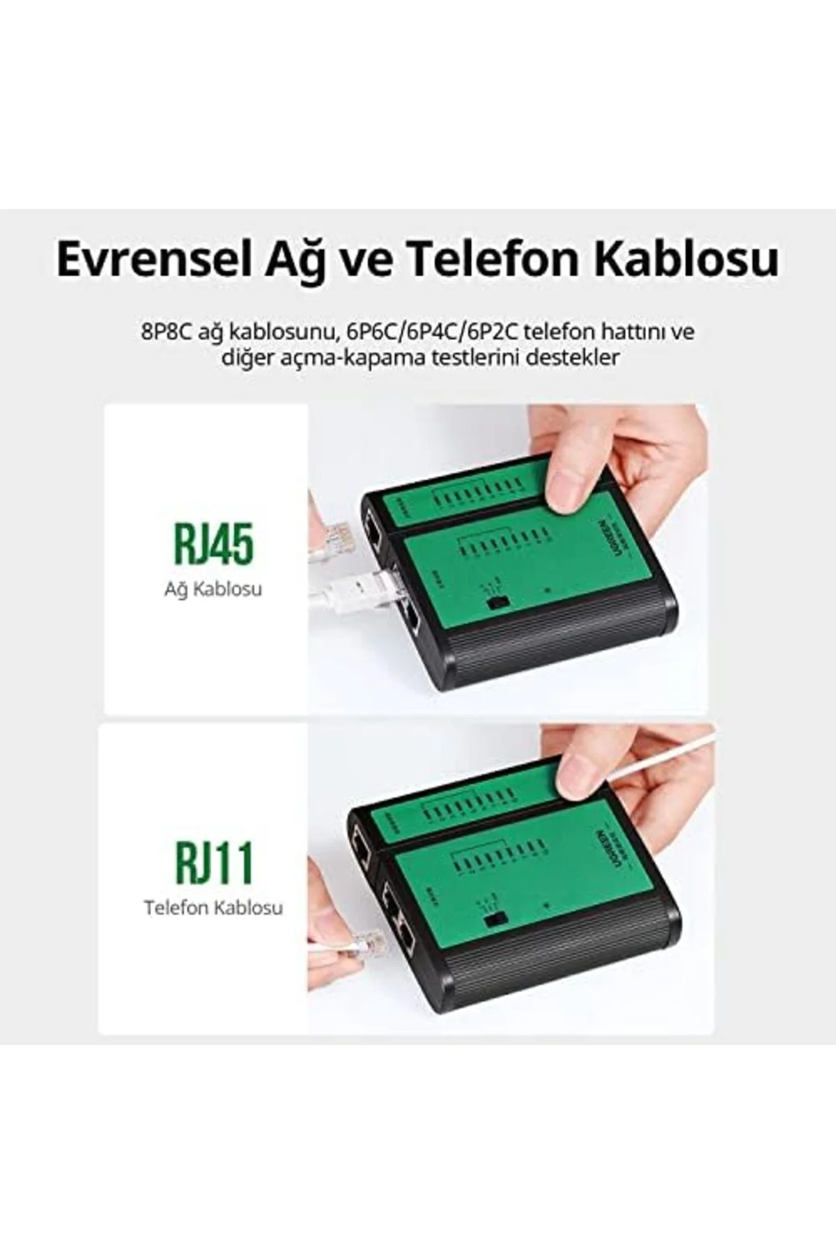 TTKTEKNOLOJİ RJ11 Uyumlu CAT6/CAT7 Network Ethernet Test Cihazı K TTKTEKNOLOJİ RJ11 Uyumlu CAT6/CAT7 Network Ethernet Test Cihazı K