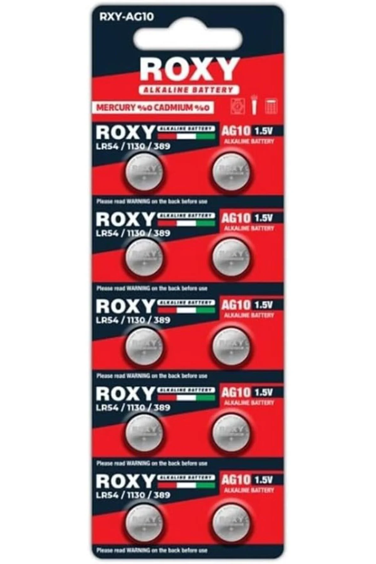TTKTEKNOLOJİ Roxy RXY-AG10 1.5 Volt LR54/1130/189/389 Alkalin Düğ