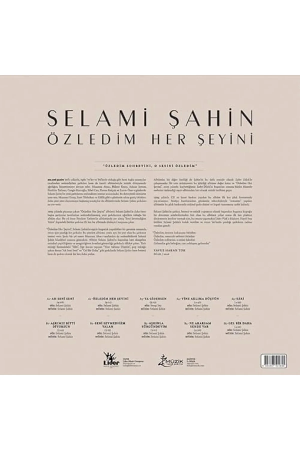 TTKTEKNOLOJİ Şahin Özledim Her Şeyini Plak LP - My TTKTEKNOLOJİ 3