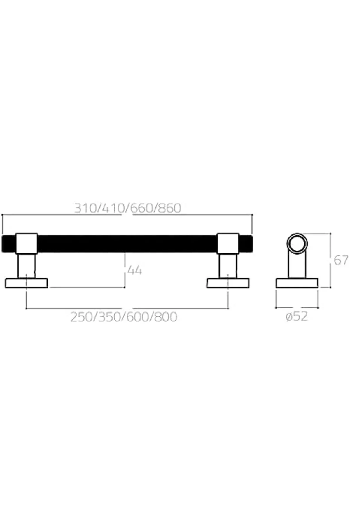 TTKTEKNOLOJİ saten 60 cm çekme/sürgü kapı kolu KRK 395519