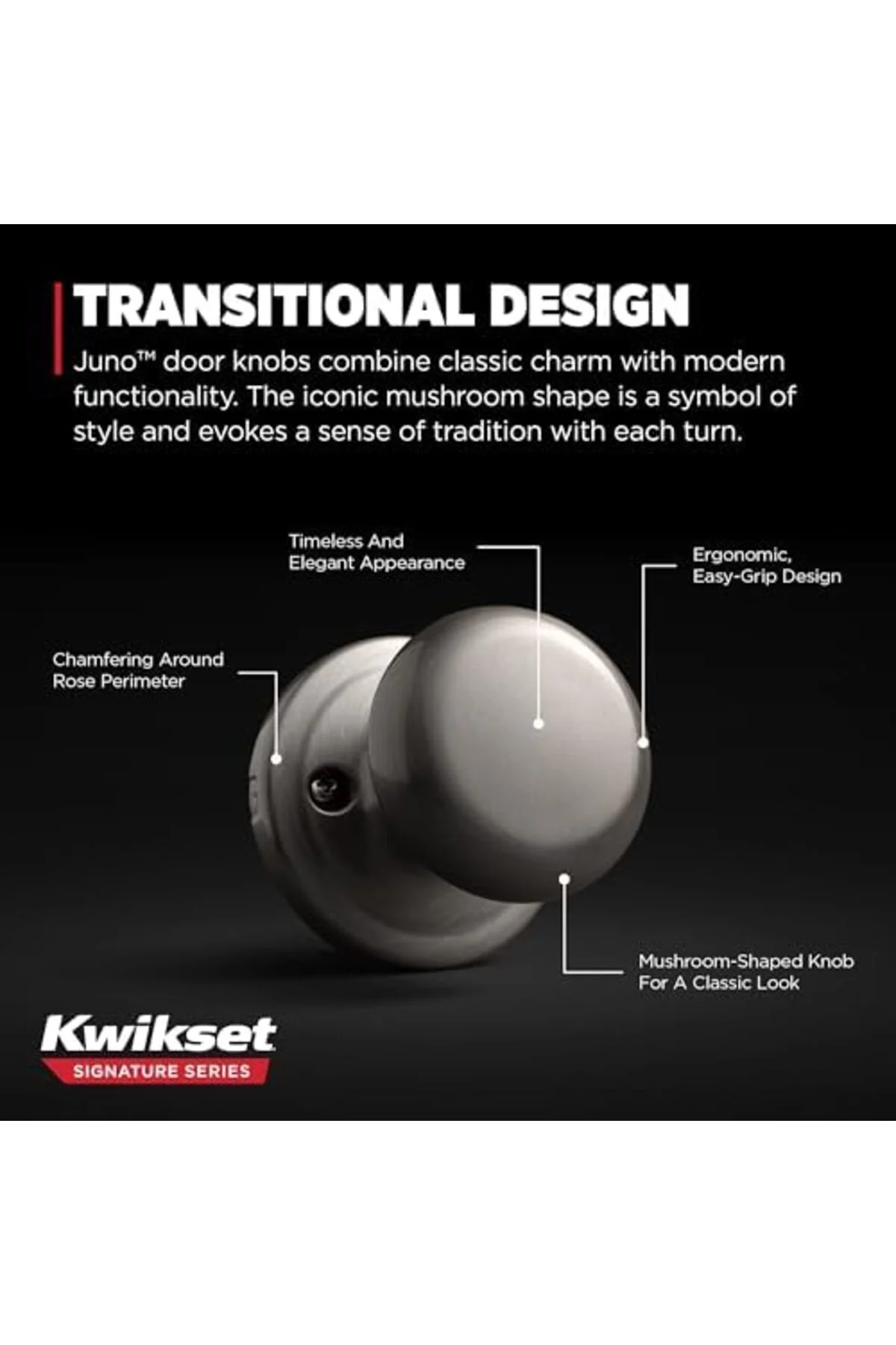 TTKTEKNOLOJİ (Satin Nickel) - Juno -Dummy Knob in Satin Nickel KR
