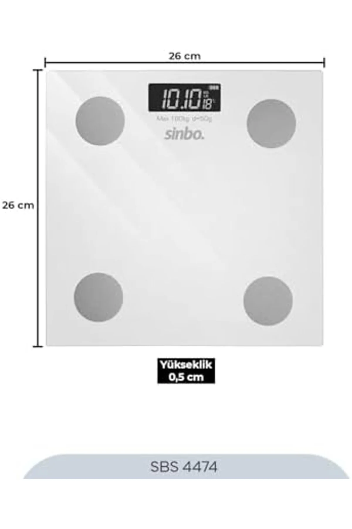 TTKTEKNOLOJİ SBS-4474 Akıllı Bluetooth Tartı, 180 kg Kapasiteli, 