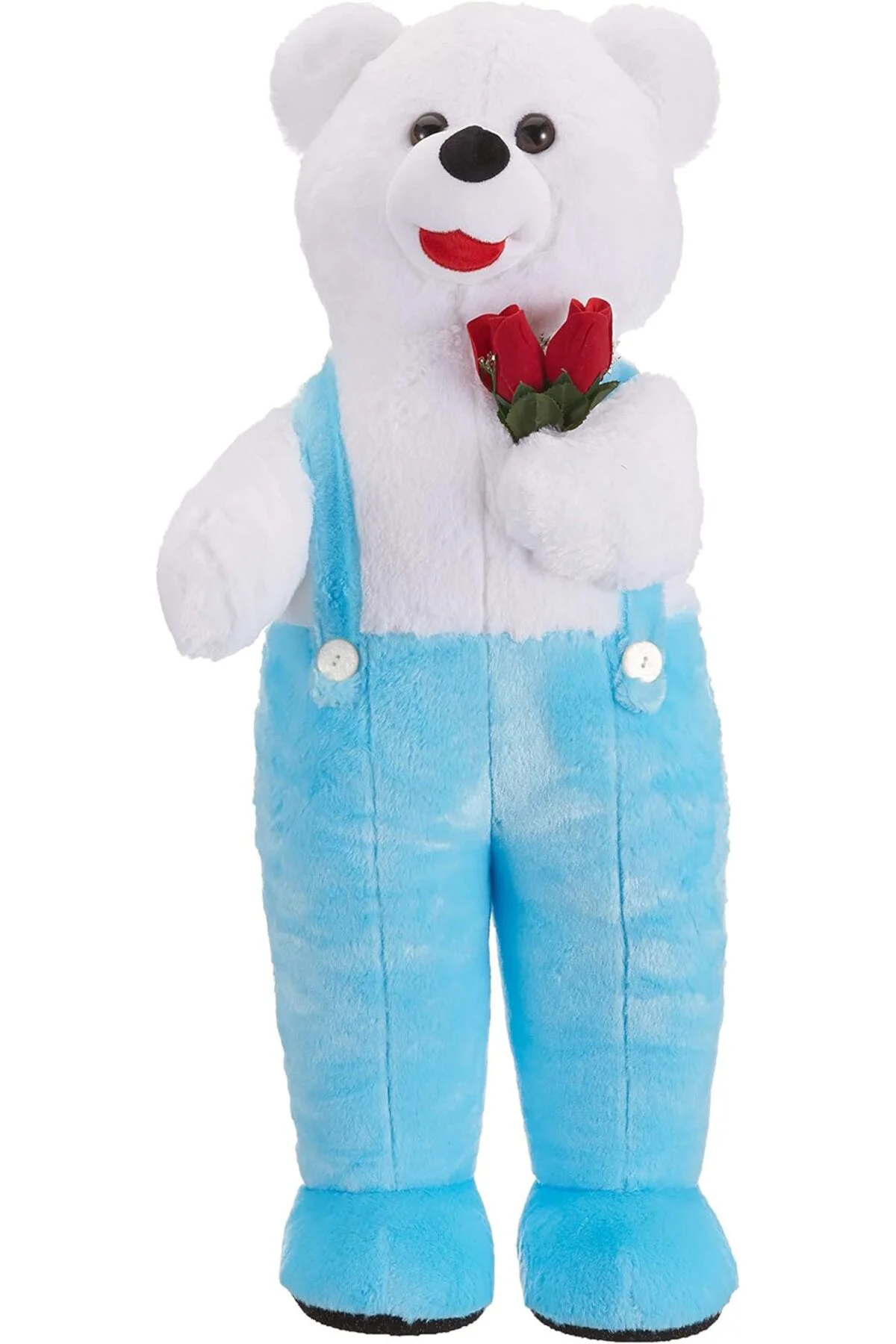 TTKTEKNOLOJİ Selay Çiçekli Tulumlu Ayıcık 80 cm, Mavi TTKTEKNOLOJ TTKTEKNOLOJİ Selay Çiçekli Tulumlu Ayıcık 80 cm, Mavi TTKTEKNOLOJ