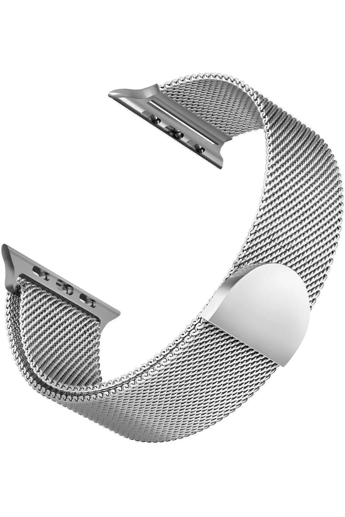 TTKTEKNOLOJİ Series 8 41mm için Kordon Luxe Metal Twist Gümüş [ S