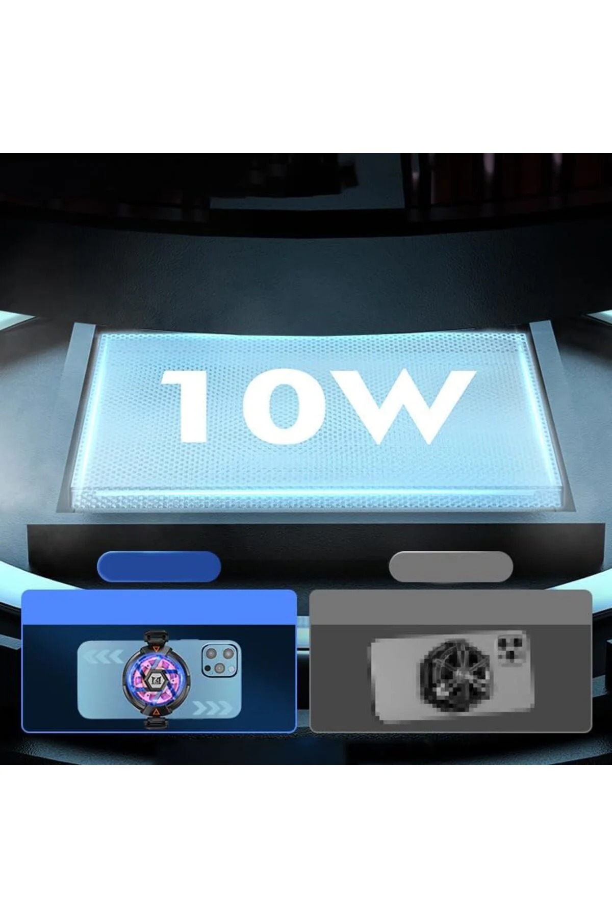 TTKTEKNOLOJİ Sessiz Telefon Soğutucu Fan Şarj Özellikli RGB Işıkl