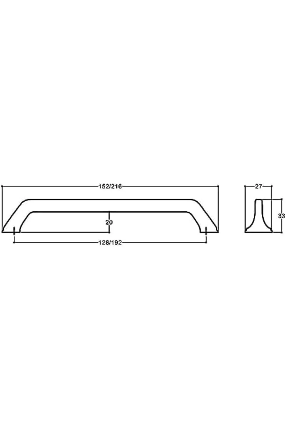 TTKTEKNOLOJİ siyah renkli 192 mm Modern Kulp KRK 395519