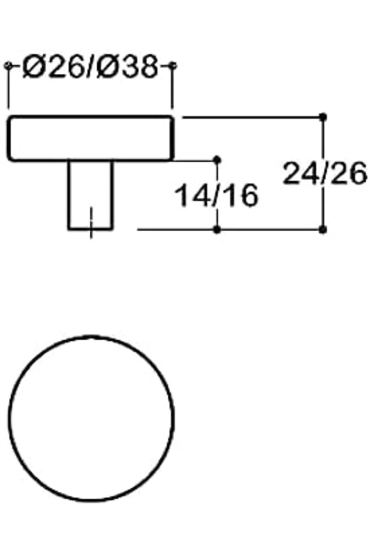 TTKTEKNOLOJİ siyah renkli 38 mm tek delikli Kulp KRK 395519 TTKTEKNOLOJİ siyah renkli 38 mm tek delikli Kulp KRK 395519