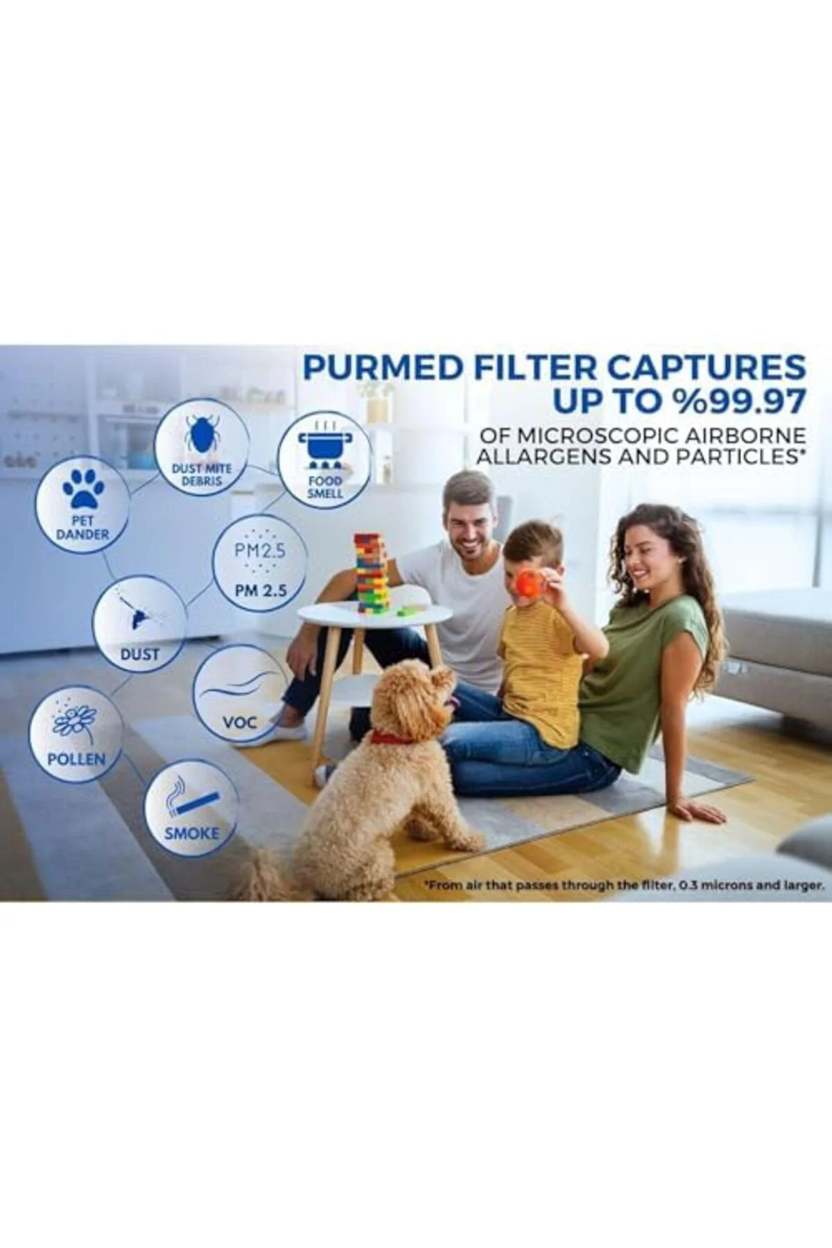 TTKTEKNOLOJİ Smart Air Purifier 4 Lite Uyumlu Mor HEPA Filtre | T