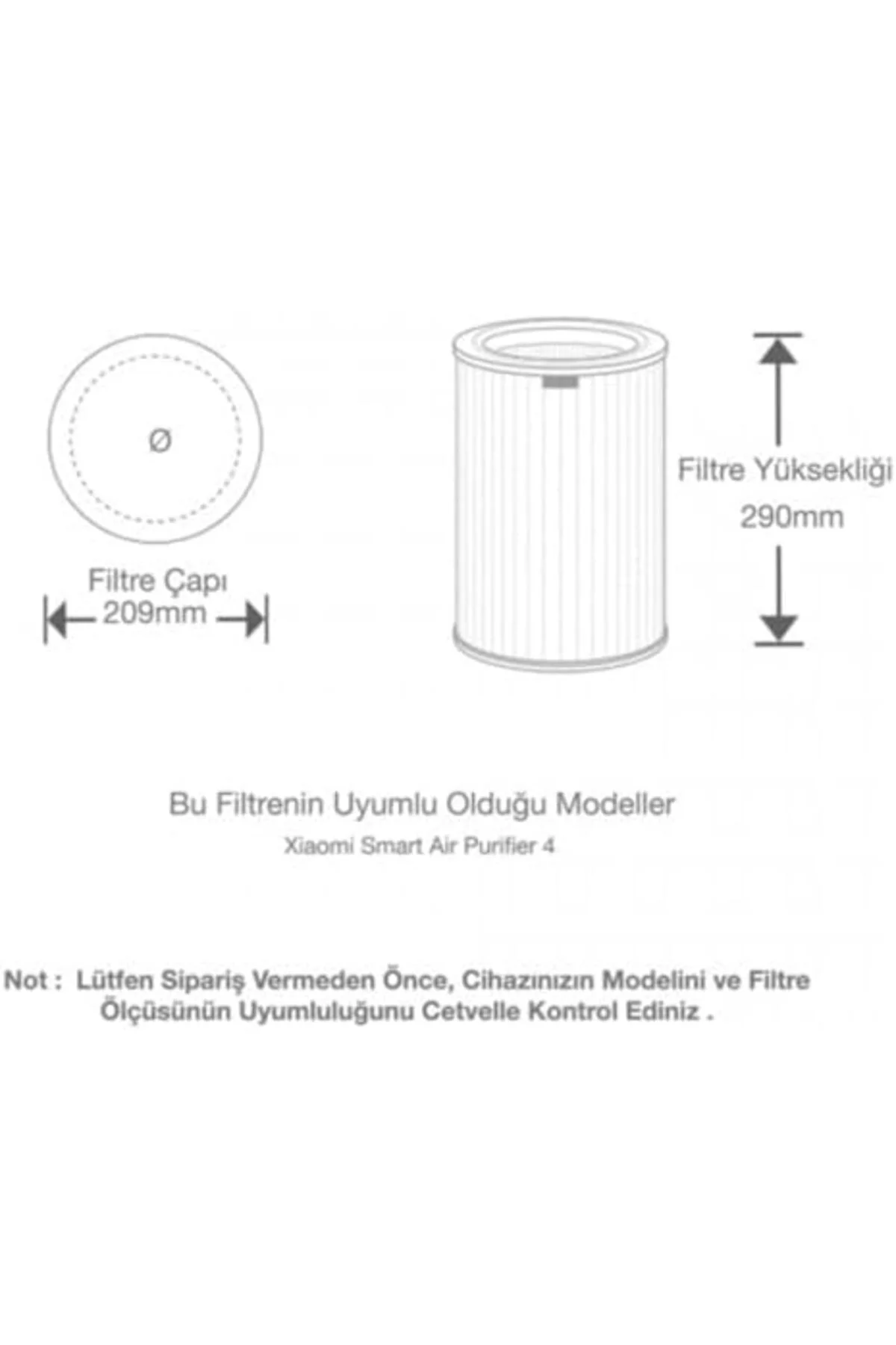 TTKTEKNOLOJİ Smart Air Purifier 4 Uyumlu Yedek Filtre Seti – Yeşi