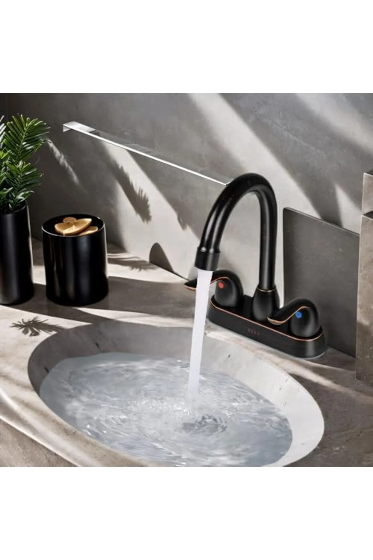 TTKTEKNOLOJİ SOKA Banyo Lavabo Bataryası, Düz Başlı, Fırçalanmış 