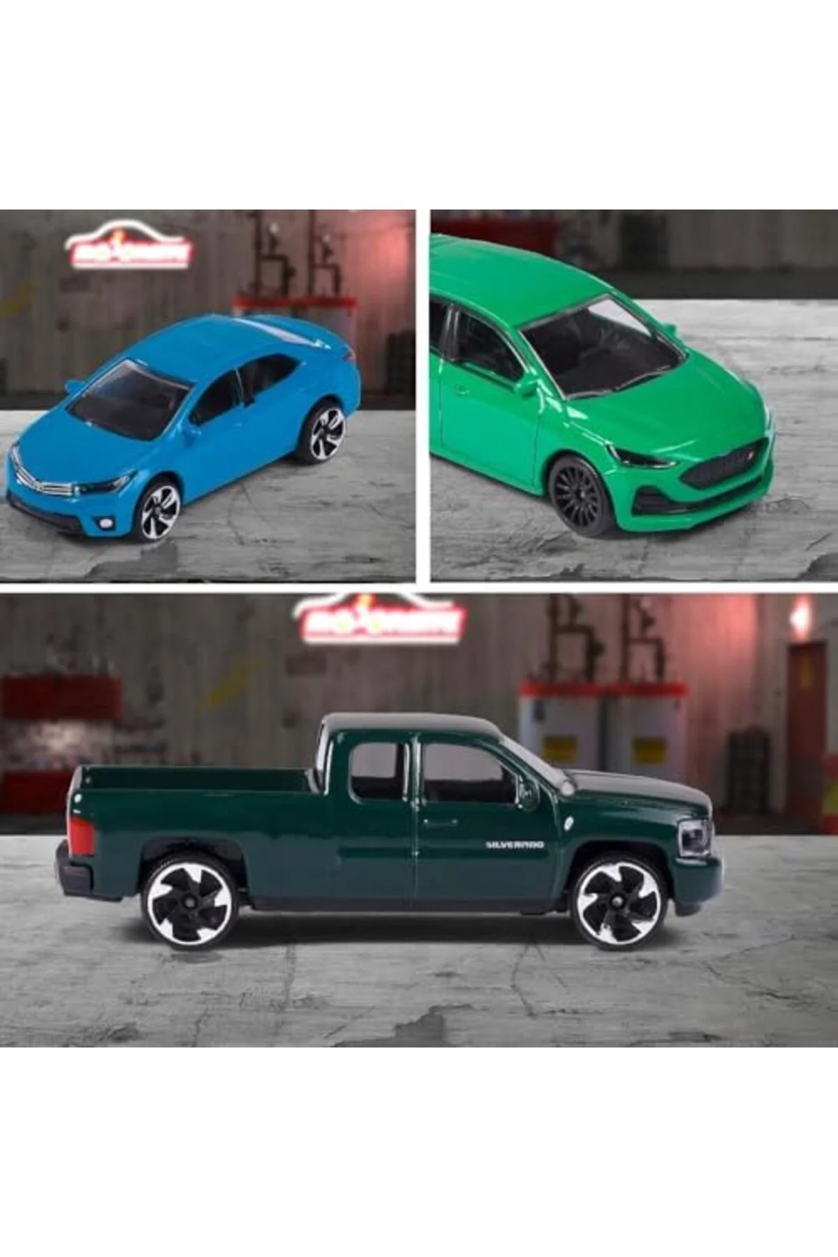 TTKTEKNOLOJİ Street Arabalar Chevrolet Silverado Green TTKTEKNOLO