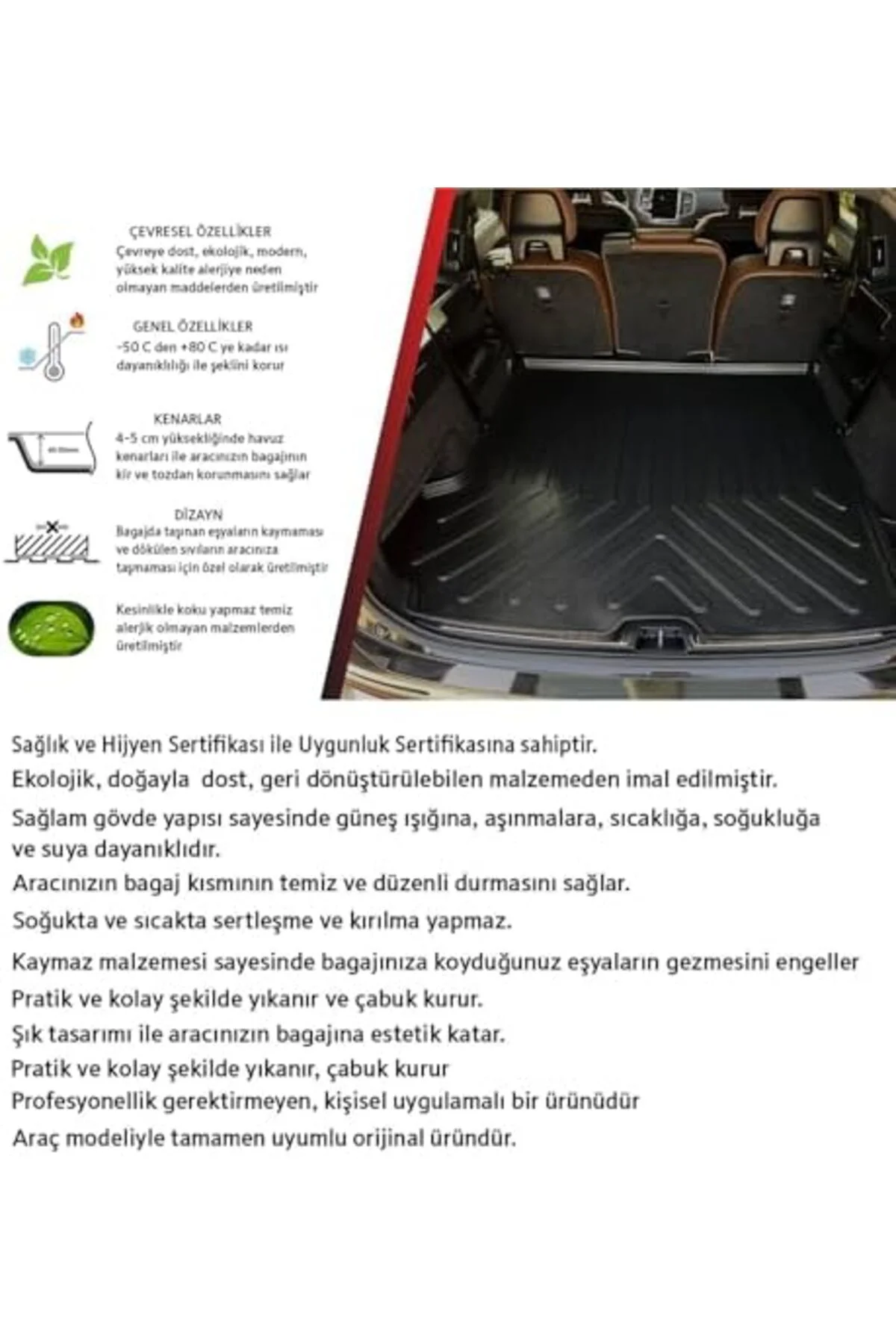 TTKTEKNOLOJİ Subaru Forester 2013 sonrası ile uyumlu 3D Bagaj Hav