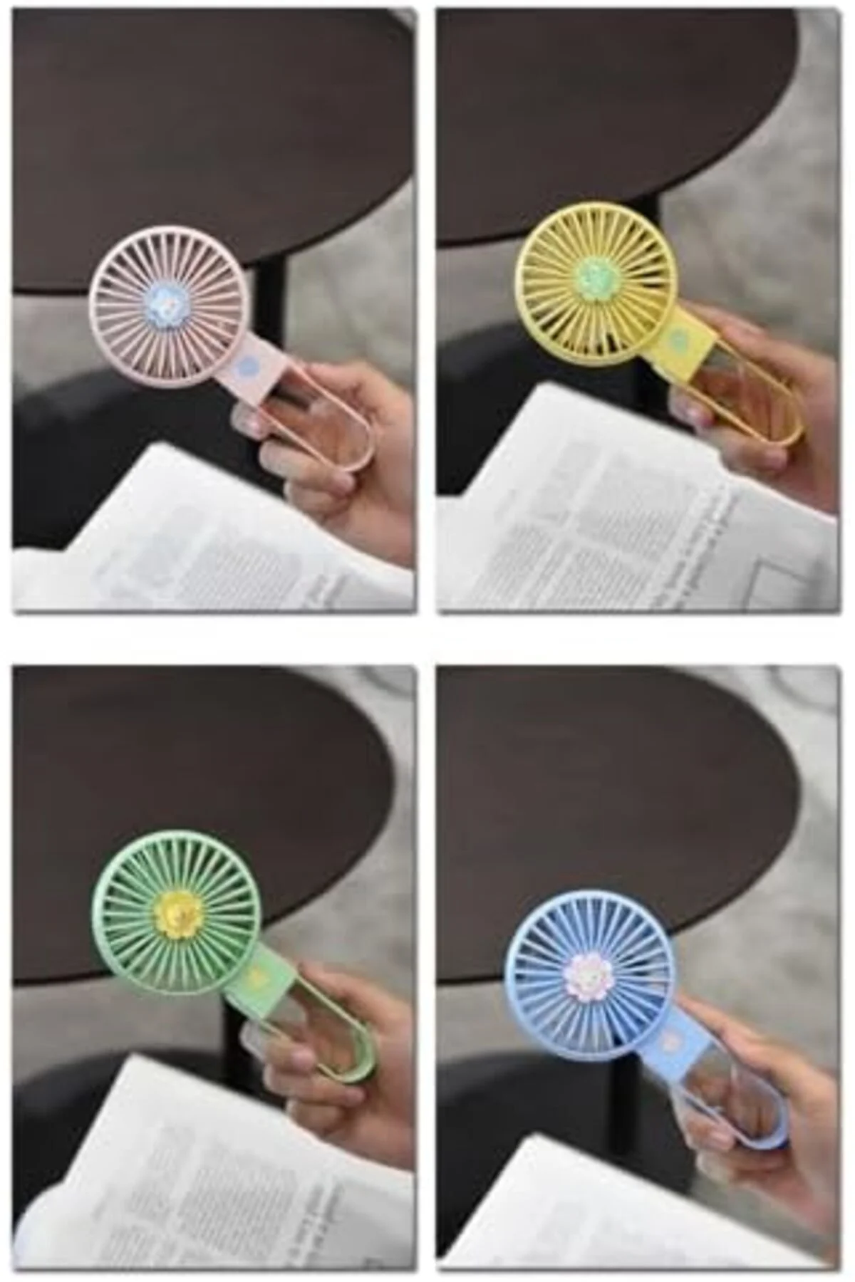 TTKTEKNOLOJİ Taşınabilir Mini USB Fan Led Işıklı Masa Üstü 3 Kade