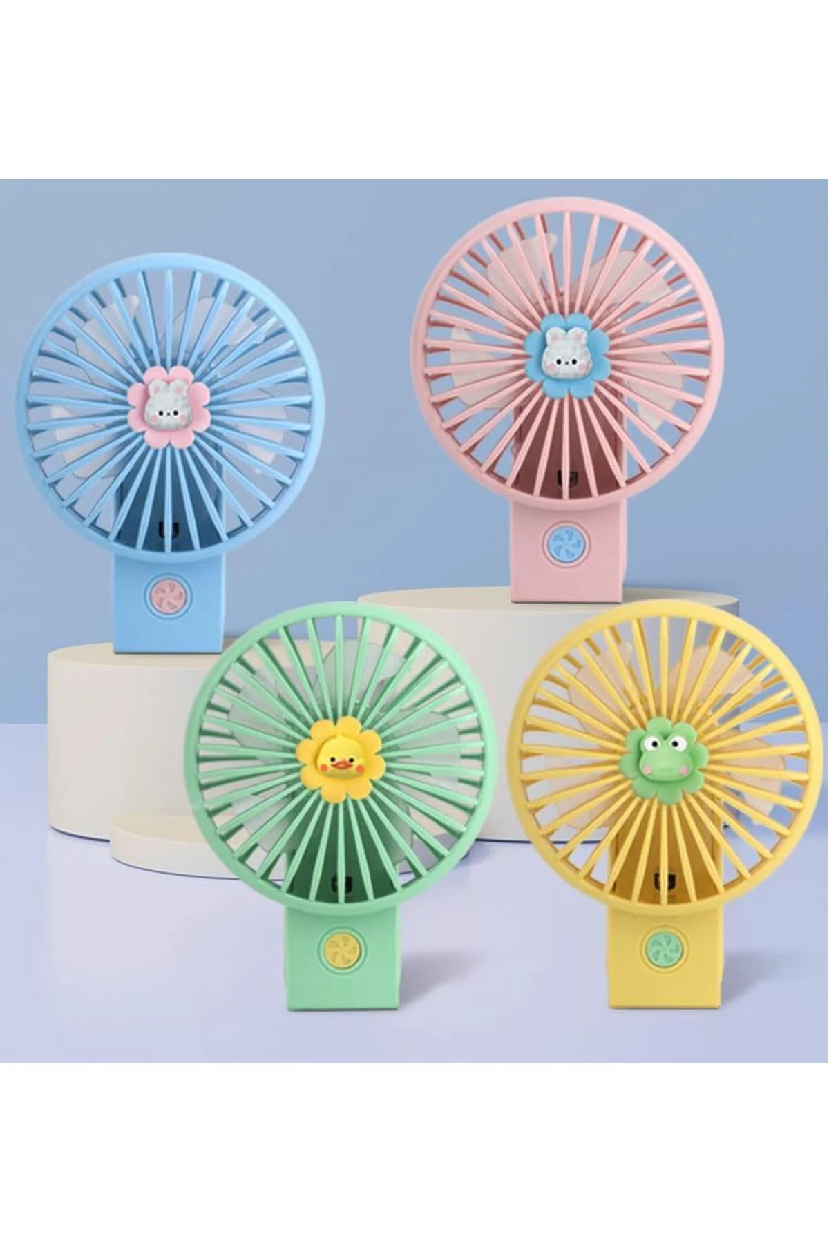 TTKTEKNOLOJİ Taşınabilir Mini USB Fan Led Işıklı Masa Üstü 3 Kade