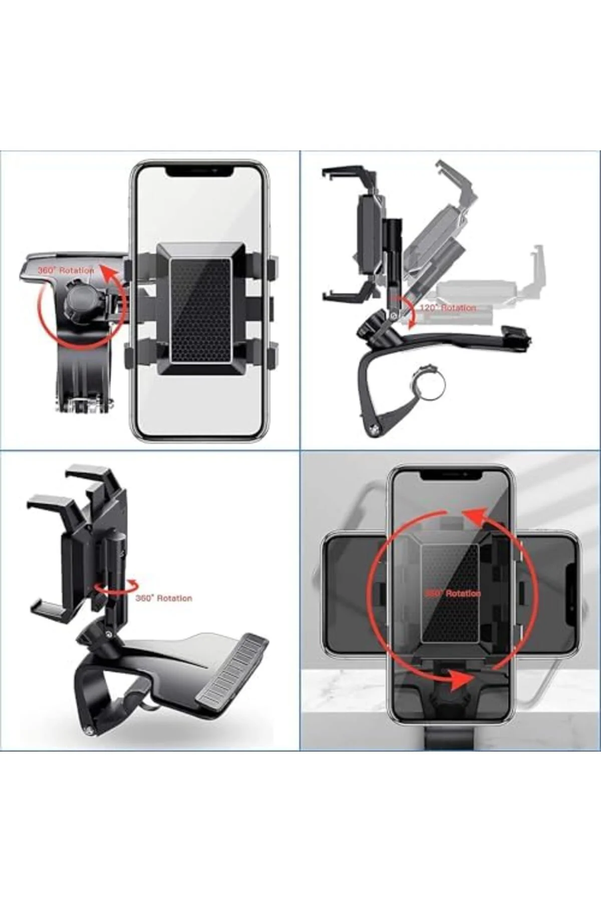 TTKTEKNOLOJİ Telefon Tutucu Torpido Üstü Numaratörlü 360 Derece T