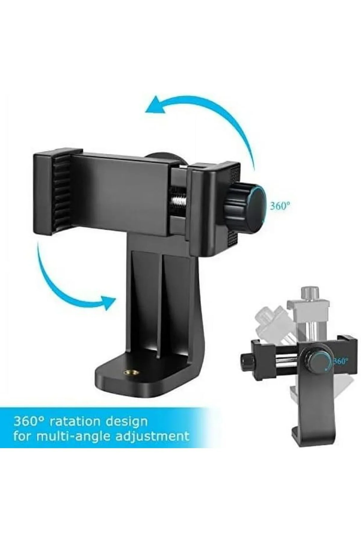 TTKTEKNOLOJİ Telefon Tutucu Başlık + 90° Yönlendirme Aparatı 360 