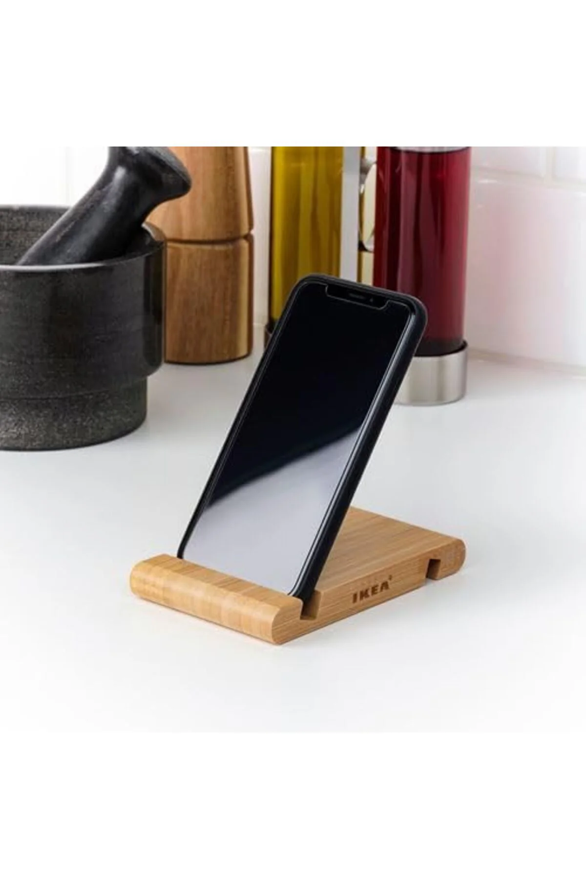 TTKTEKNOLOJİ Telefon/Tablet Standı, Bambu Pratik Kullanım Özelliğ