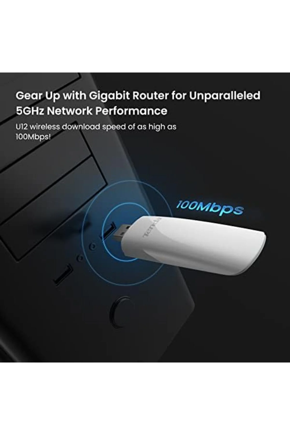 TTKTEKNOLOJİ TENDA U12 1200mbps Dual Band USB 3.0 Kablosuz Adaptö