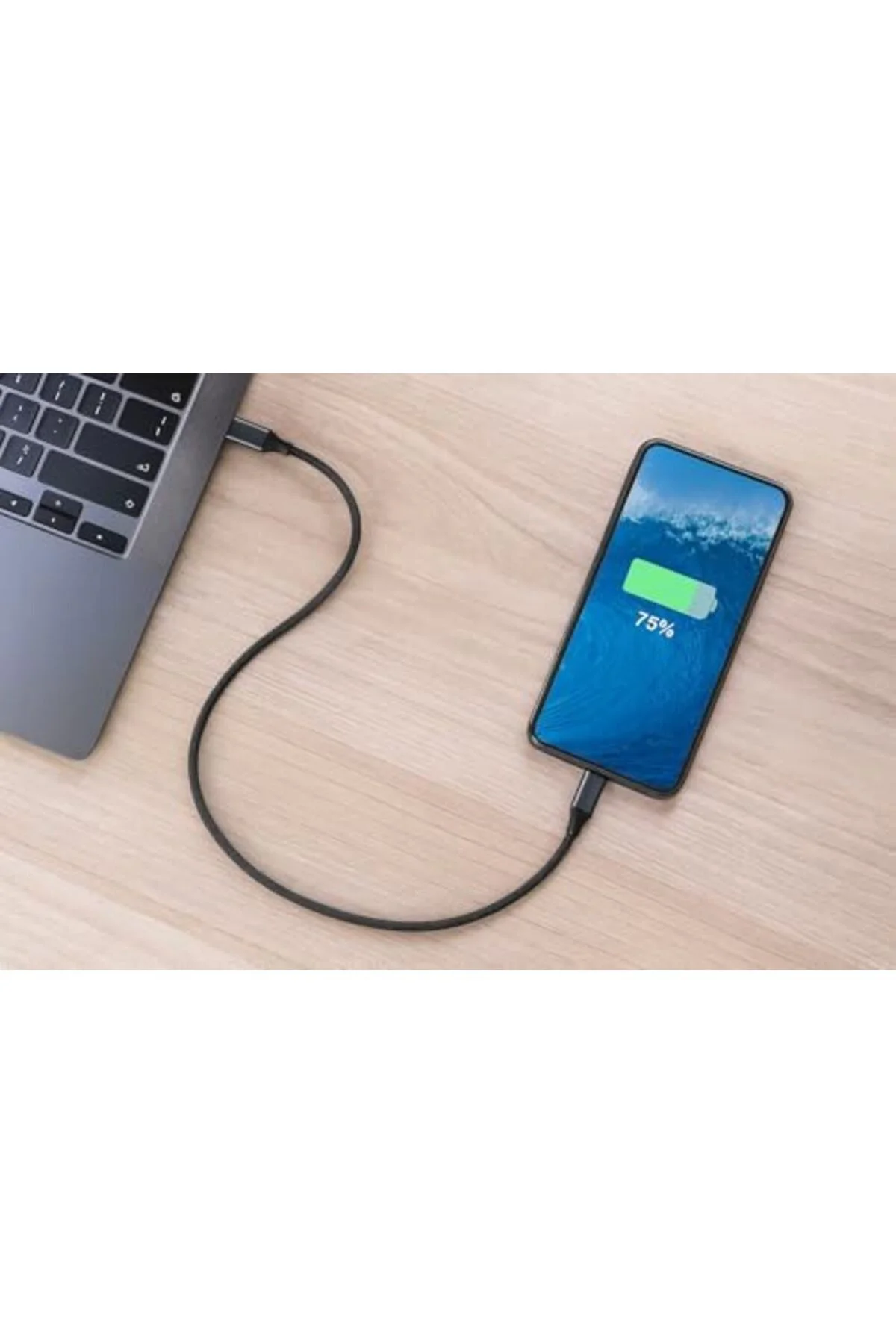 TTKTEKNOLOJİ Type-C to Type-C Kablo 30 cm – 60W Hızlı Şarj ve 5Gb