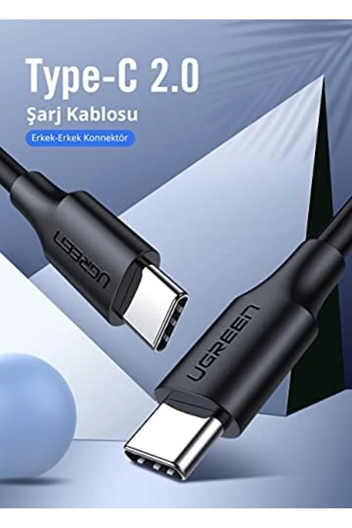 TTKTEKNOLOJİ Type-C to Type-C Hızlı Şarj ve Data Kablosu, 2 Metre
