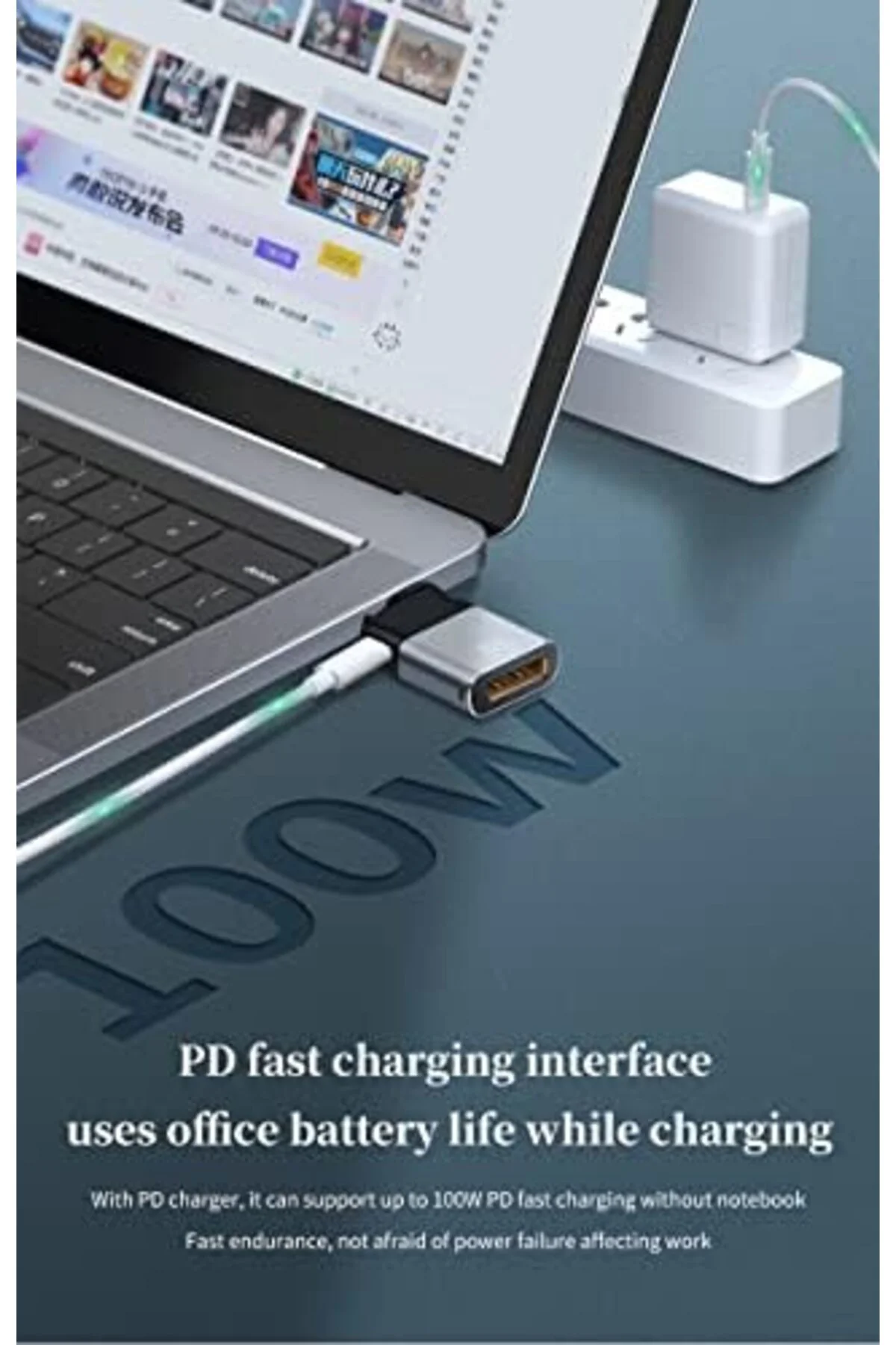 TTKTEKNOLOJİ Type C to 4K HDMI + 100W PD Type-C Çoklayıcı Adaptör
