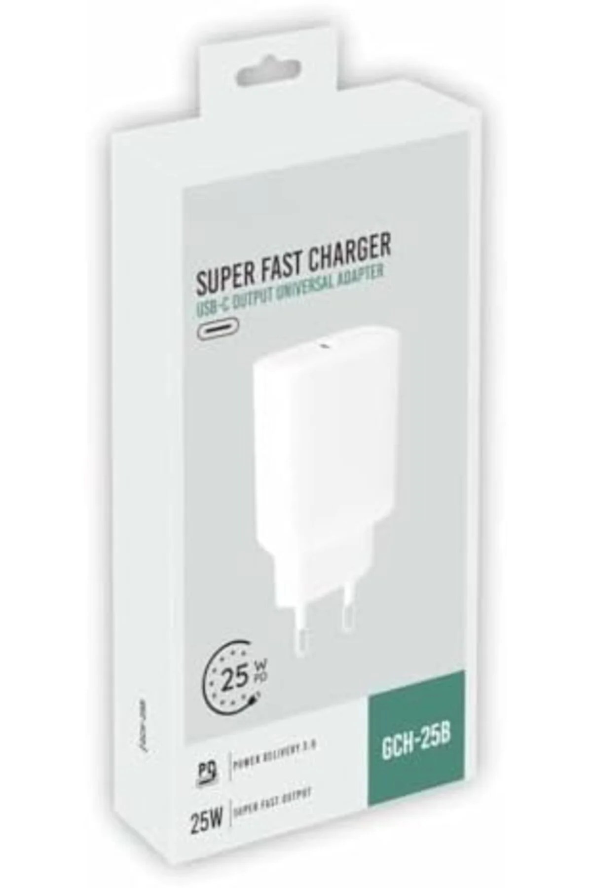 TTKTEKNOLOJİ Type-C 25W PD 3.0 Süper Hızlı Şarj Adaptörü Beyaz (T