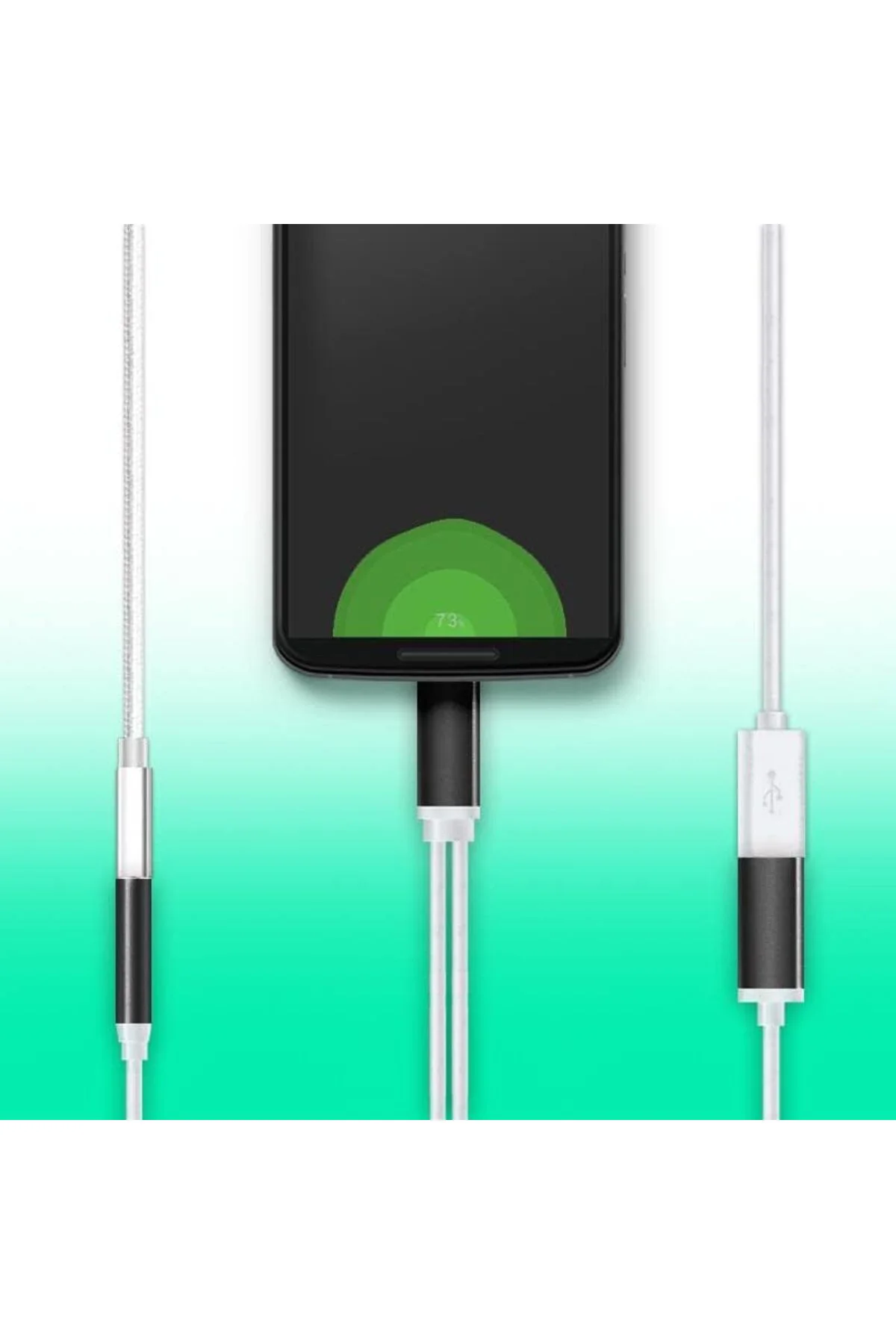 TTKTEKNOLOJİ Type C To 3.5mm Kulaklık Şarj Çevirici Dönüştürücü A