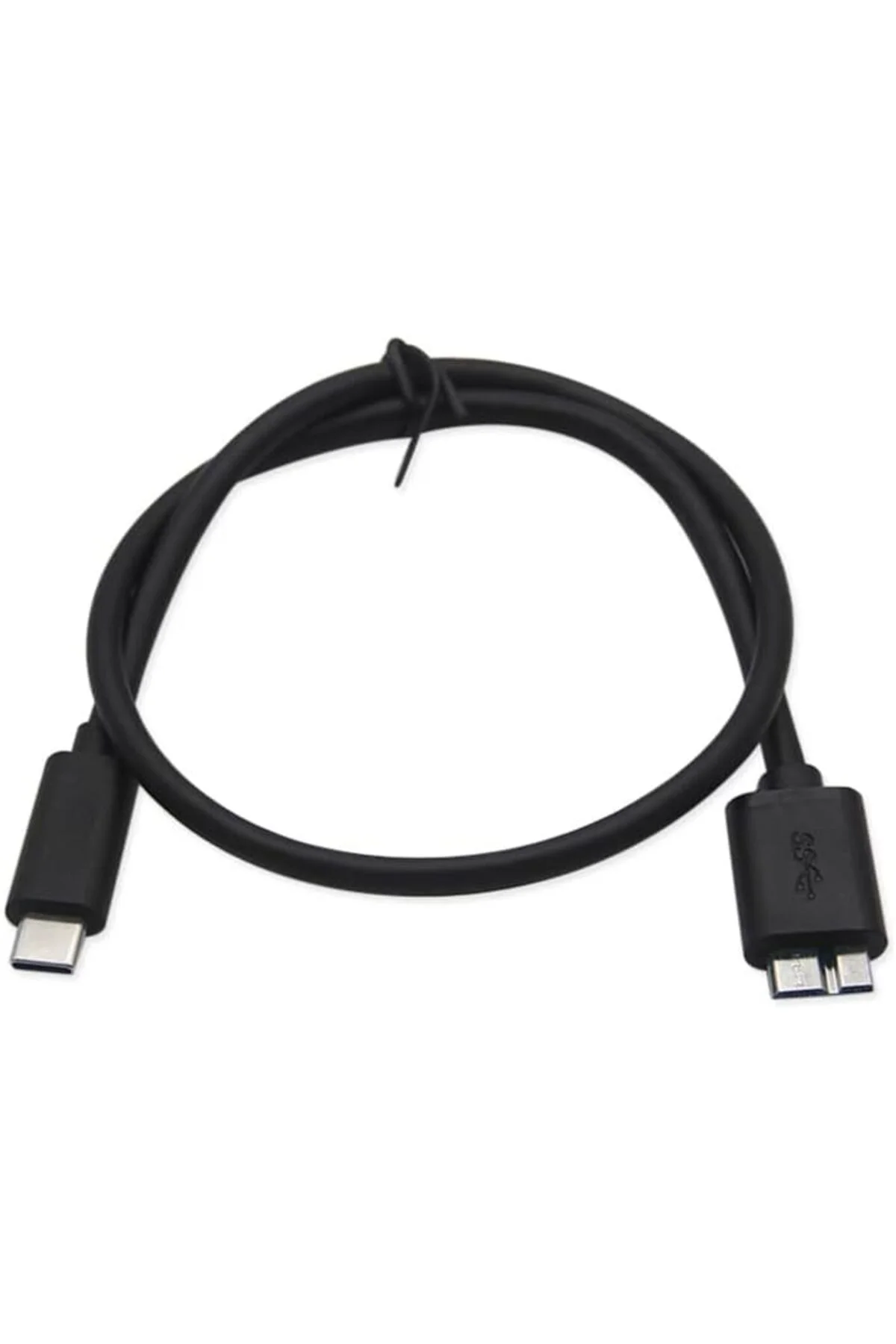 TTKTEKNOLOJİ Type C to Micro B 3.0 Kablo 1 Metre Siyah Renk Hızlı