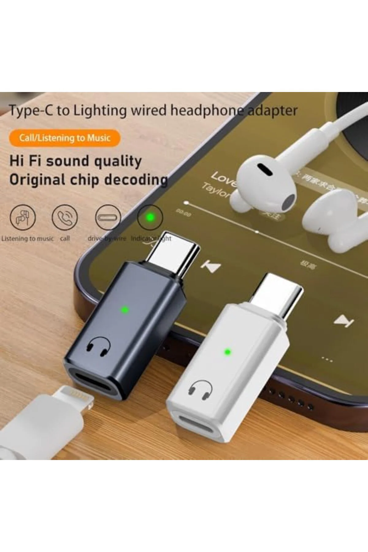 TTKTEKNOLOJİ Type C to Lightning Kulaklık Dönüştürücü iPad Yuva Ç