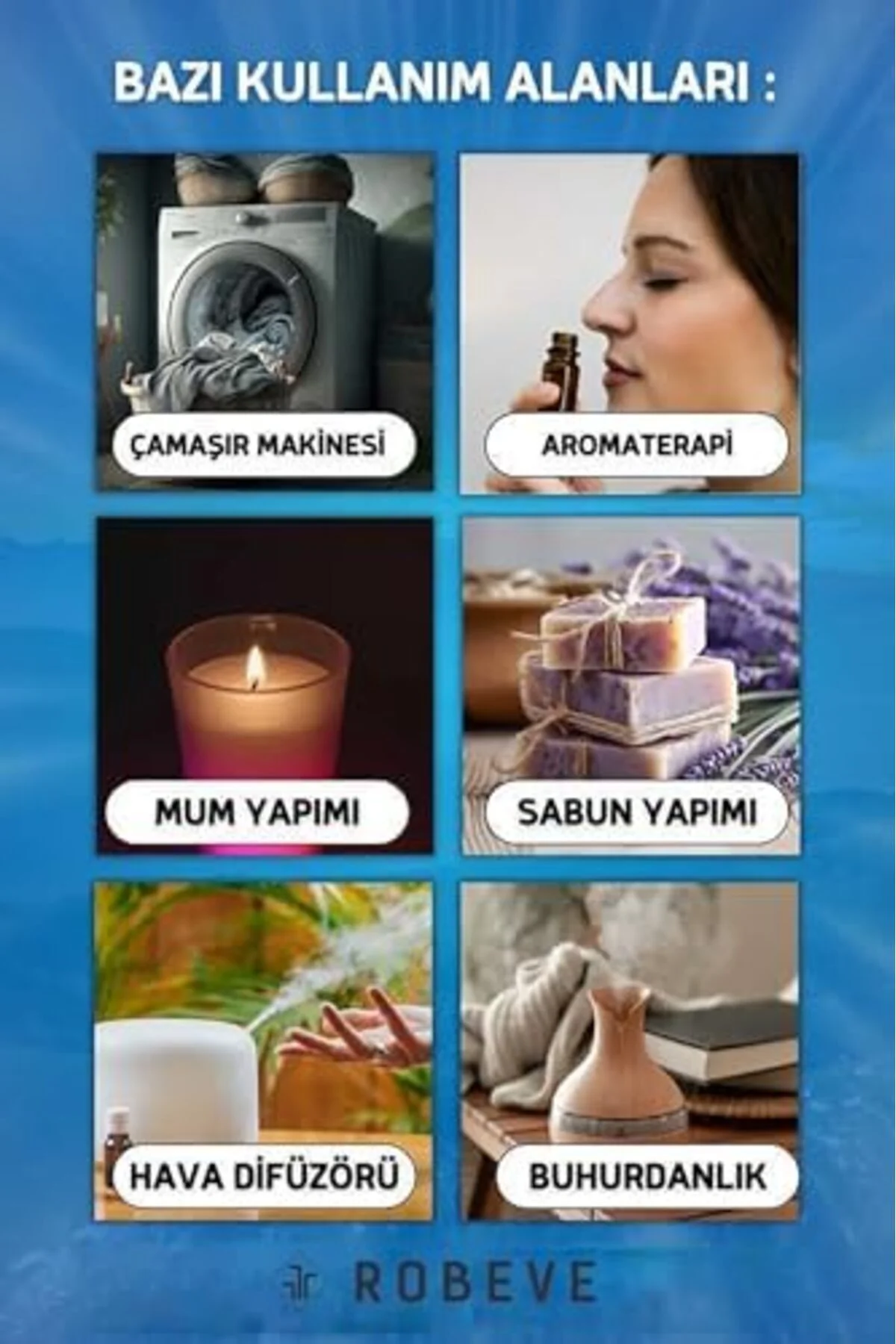 TTKTEKNOLOJİ Uçucu Yağ Esansiyel Yağ Uçucu Koku Yağı Buhurdanlık 