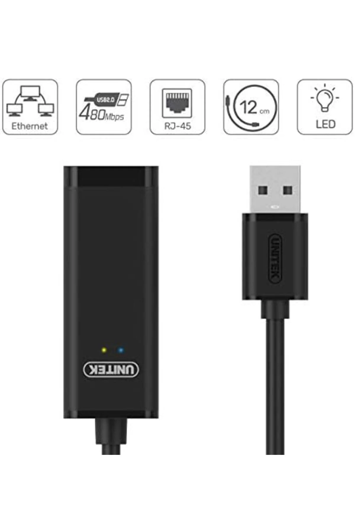 TTKTEKNOLOJİ UNITEK Y-1468 USB2.0 - Ethernet 10/100Mbps dönüştürü