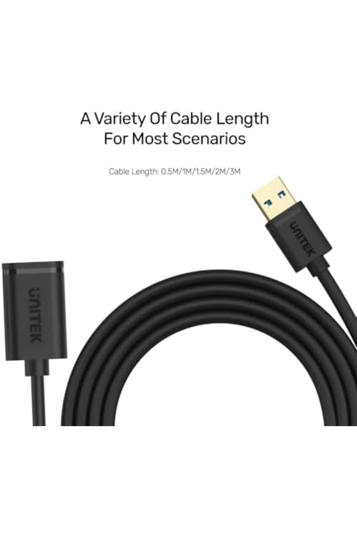 TTKTEKNOLOJİ UNITEK USB 3.0 A Fiş USB A Jak/Uzatma Kablosu / 2 Me
