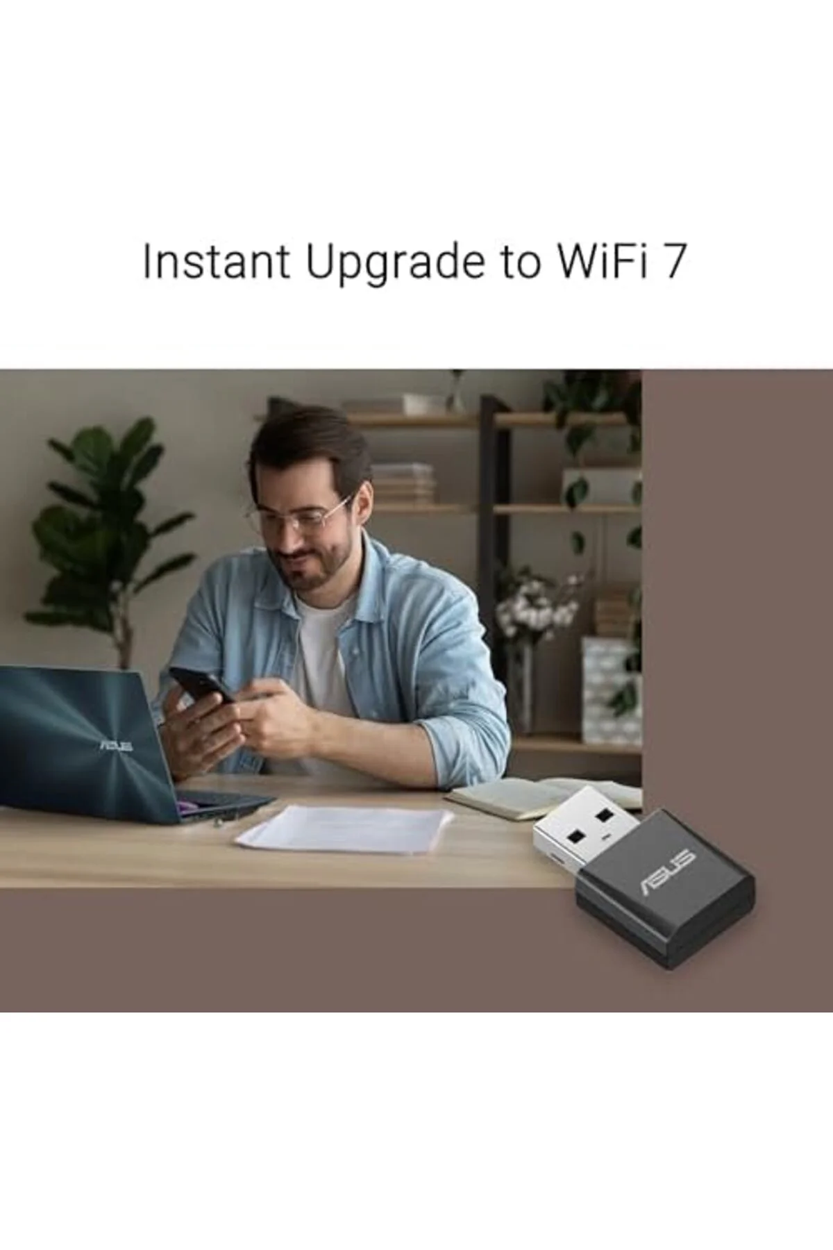 TTKTEKNOLOJİ USB-BE92 NANO WiFi7 BE6500 Tri-Band USB Adaptör TTKT