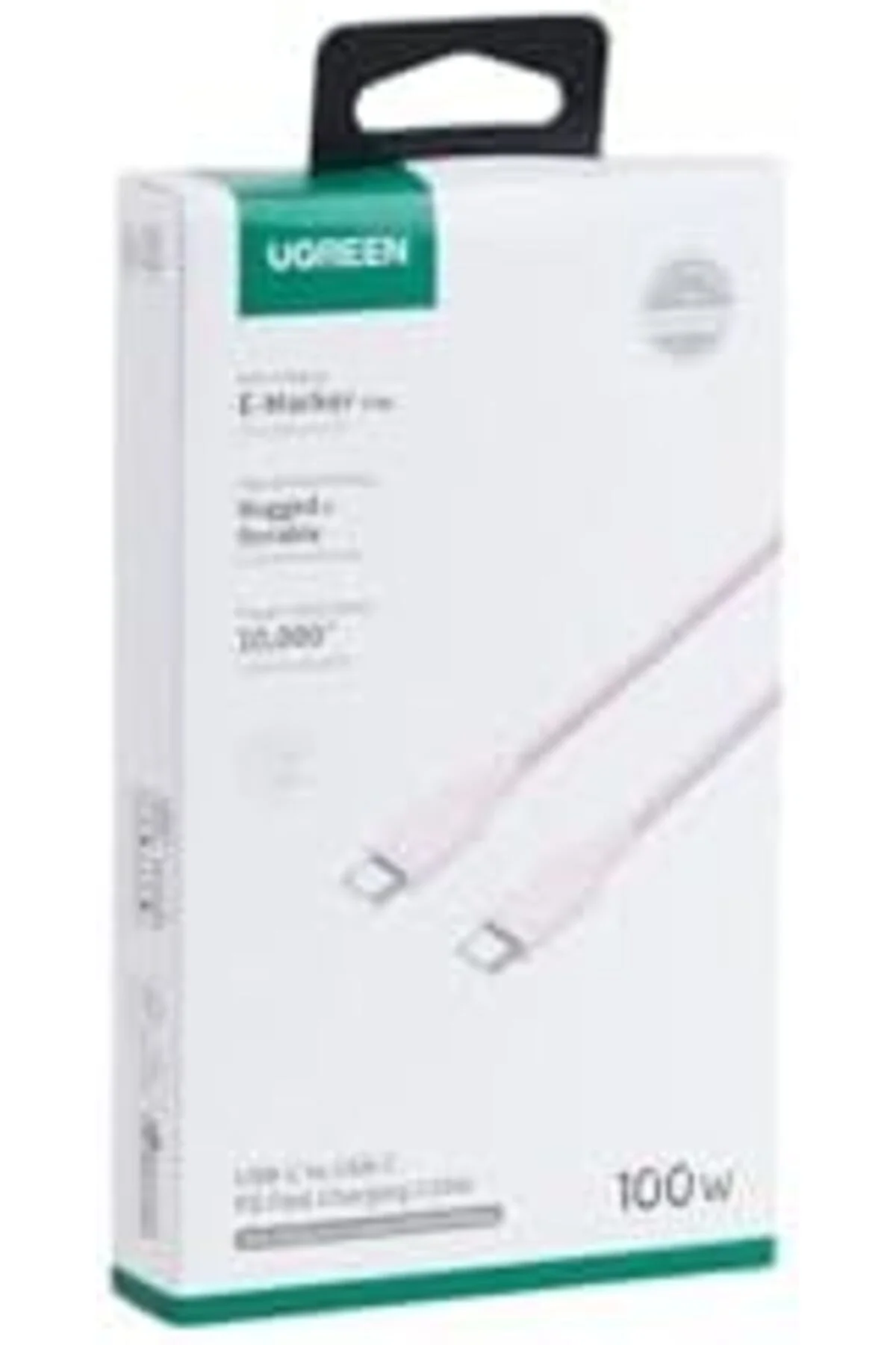 TTKTEKNOLOJİ USB-C 100W 5A QC PD Örgülü Hızlı Şarj Kablosu, 1 Met
