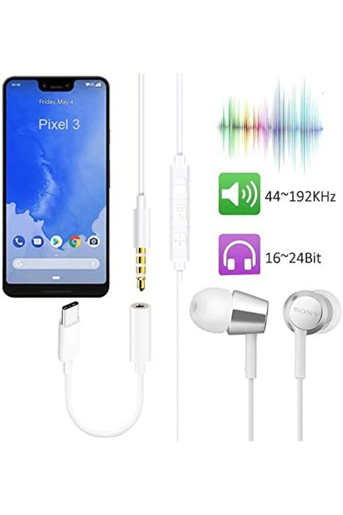 TTKTEKNOLOJİ USB C - 3,5 mm Kulaklık Jakı, iPad Pro 2018/2019/202