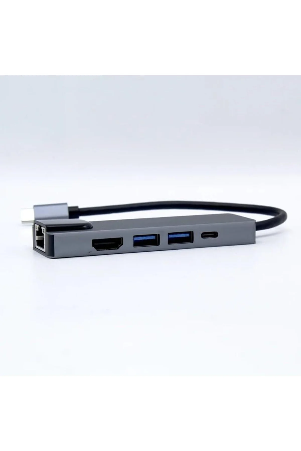 TTKTEKNOLOJİ USB C 5in1 Çoklayıcı Adaptör – 4K HDMI, Gigabit LAN,