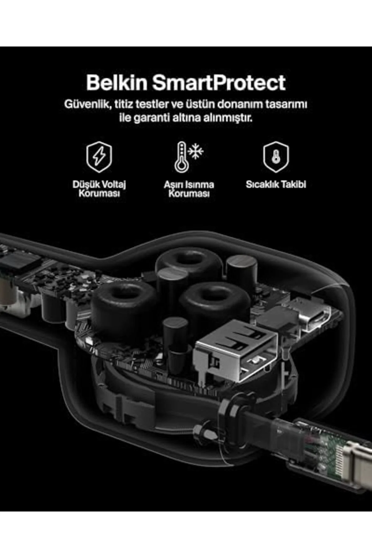 TTKTEKNOLOJİ USB-C Araç Şarj Cihazı, 75 W, 75 cm Geri Çekilebilir