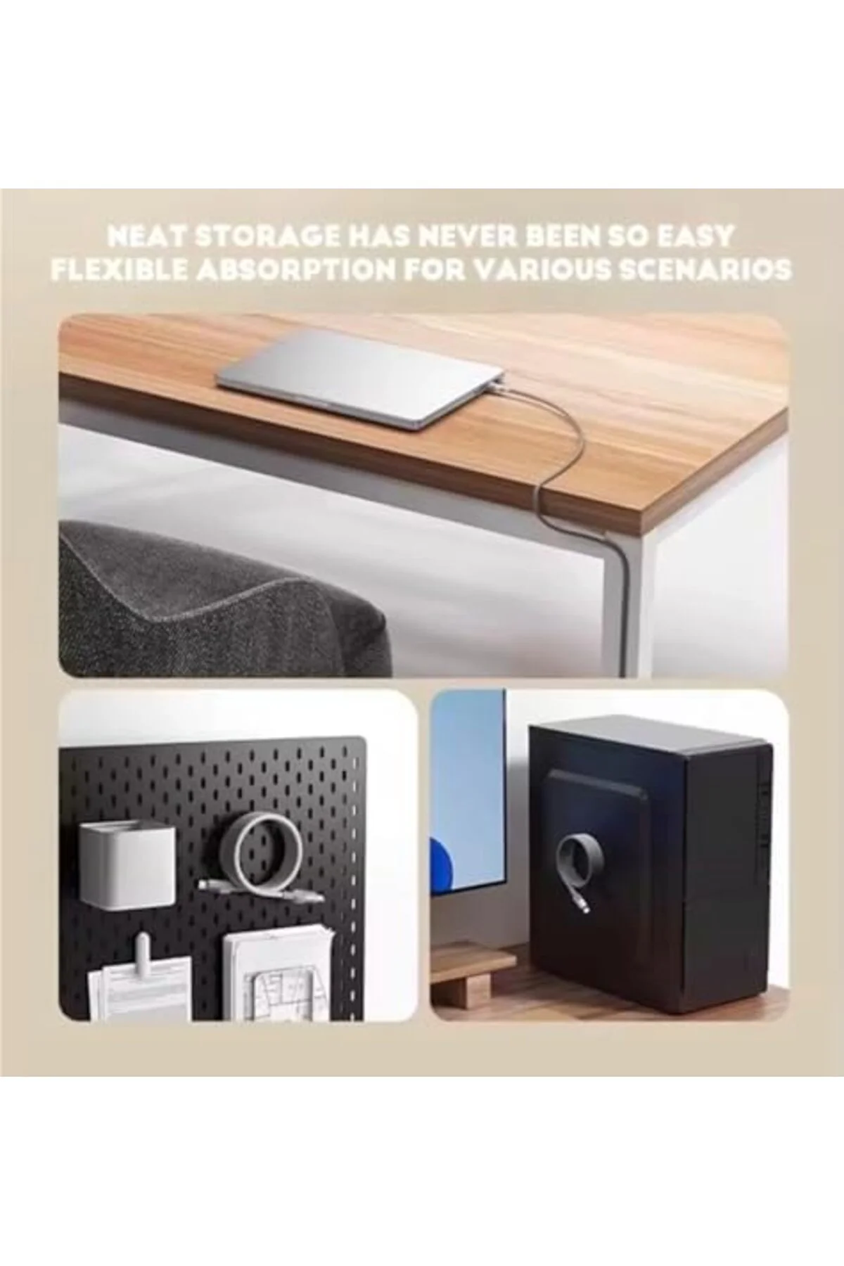 TTKTEKNOLOJİ USB-C Şarj Kablosu, Örgülü Naylon, Beyaz Renk, Esnek