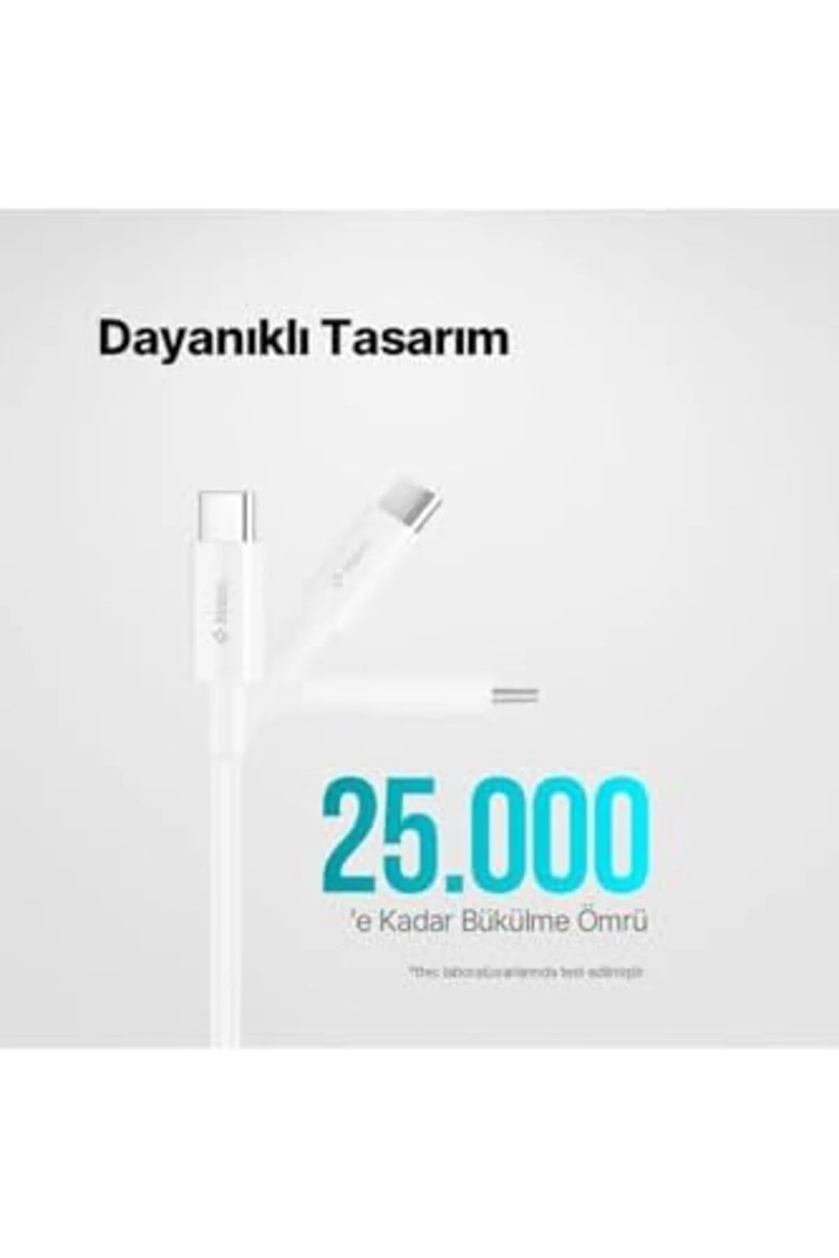 TTKTEKNOLOJİ USB-C - USB-C 300cm 60W PD/QC Hızlı Şarj/Data Kablos