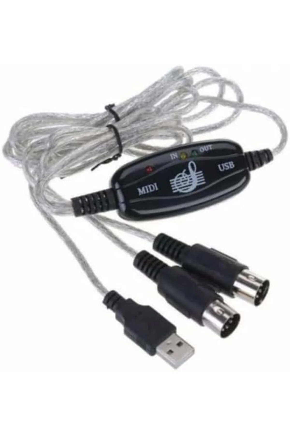 TTKTEKNOLOJİ Usb midi kablo usb 2 x 5 pin midi kablo 5 pin midi k