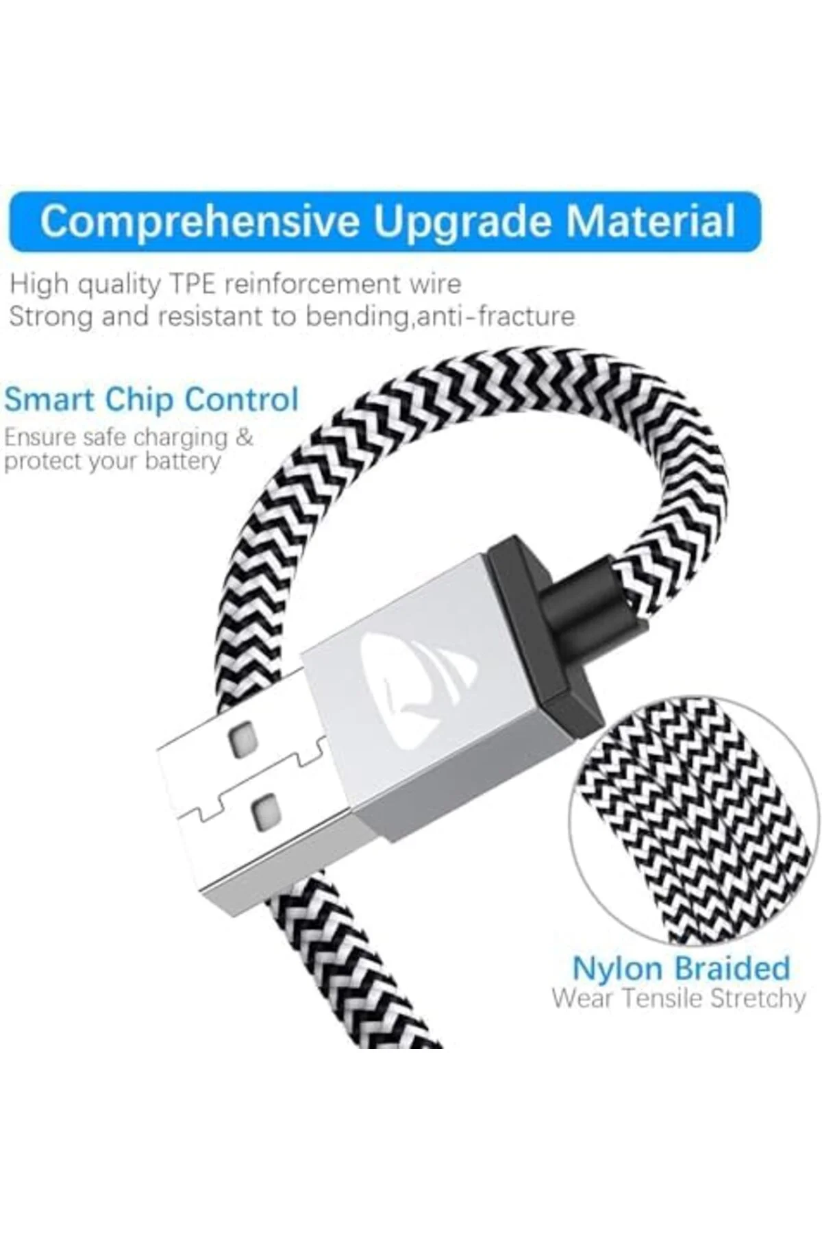 TTKTEKNOLOJİ USB Type-C Hızlı Şarj Kablosu, 1 Metre, 2.1A, Naylon TTKTEKNOLOJİ USB Type-C Hızlı Şarj Kablosu, 1 Metre, 2.1A, Naylon