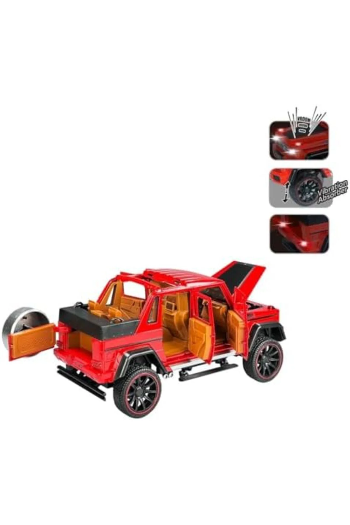 TTKTEKNOLOJİ Vardem Çek Bırak 1:22 Sesli ve Işıklı Jeep Kırmızı T TTKTEKNOLOJİ Vardem Çek Bırak 1:22 Sesli ve Işıklı Jeep Kırmızı T
