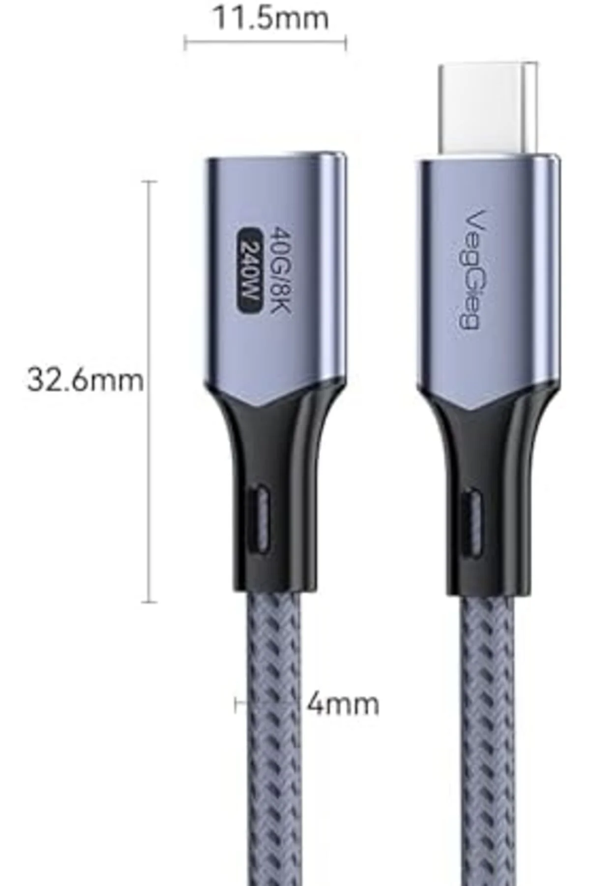 TTKTEKNOLOJİ Veggieg USB 4.0 E-Mark 240W 40Gbps Thunderbolt 4 8K TTKTEKNOLOJİ Veggieg USB 4.0 E-Mark 240W 40Gbps Thunderbolt 4 8K