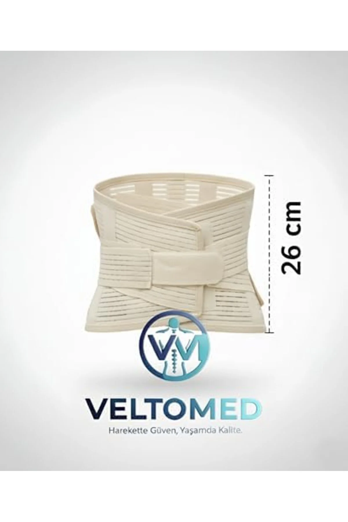 TTKTEKNOLOJİ Veltomed BEJ Çelik Balenli Lumbostad 26CM Korse, Ort TTKTEKNOLOJİ Veltomed BEJ Çelik Balenli Lumbostad 26CM Korse, Ort