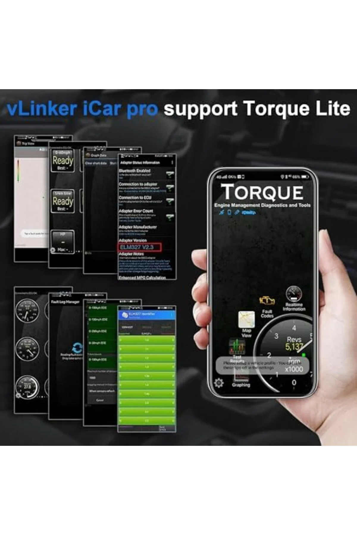 TTKTEKNOLOJİ vLinker iCar Pro Mini OBD2 Bluetooth Tarayıcı iOS/ O
